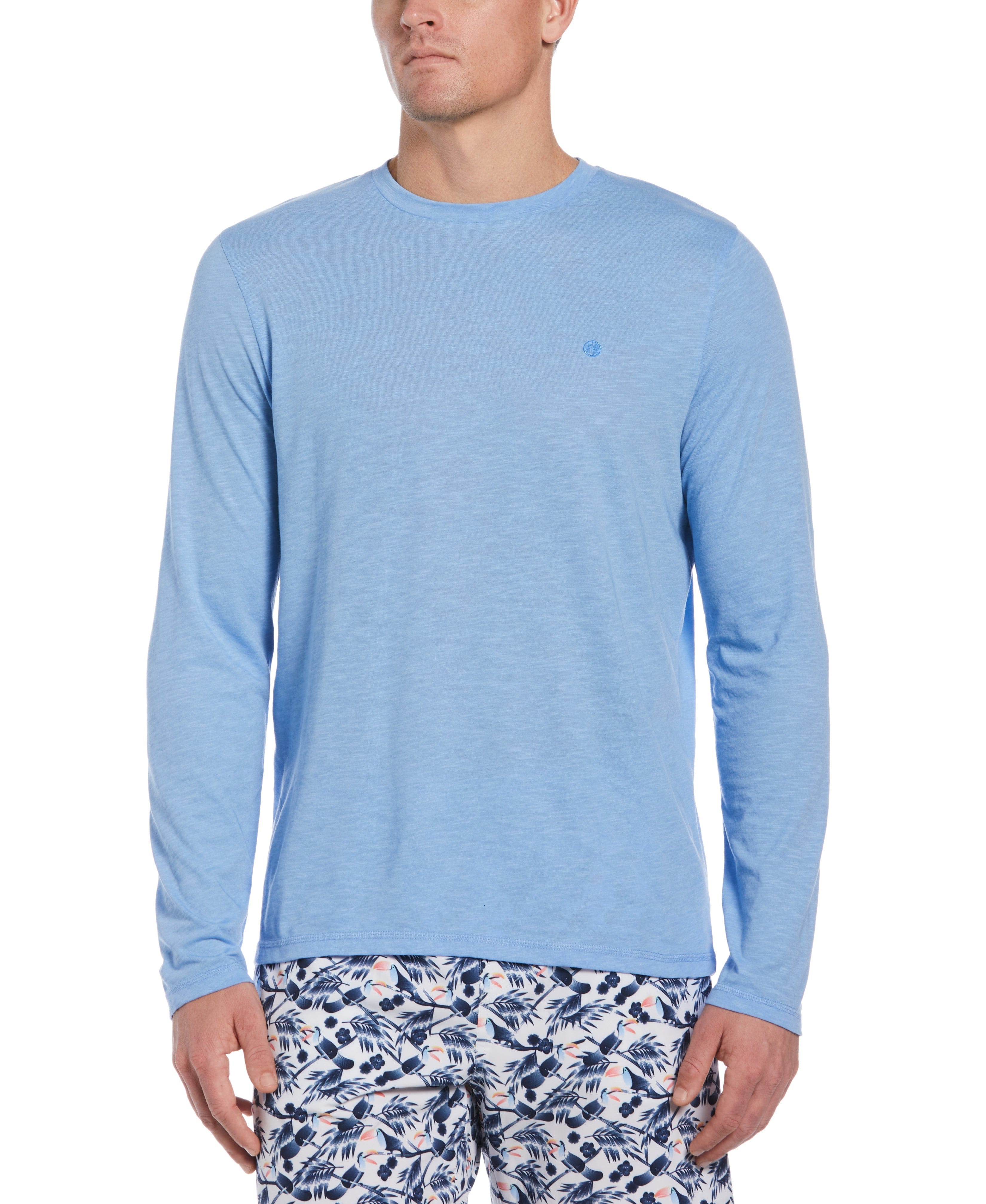 Long Sleeve Slub Crew Neck Tee