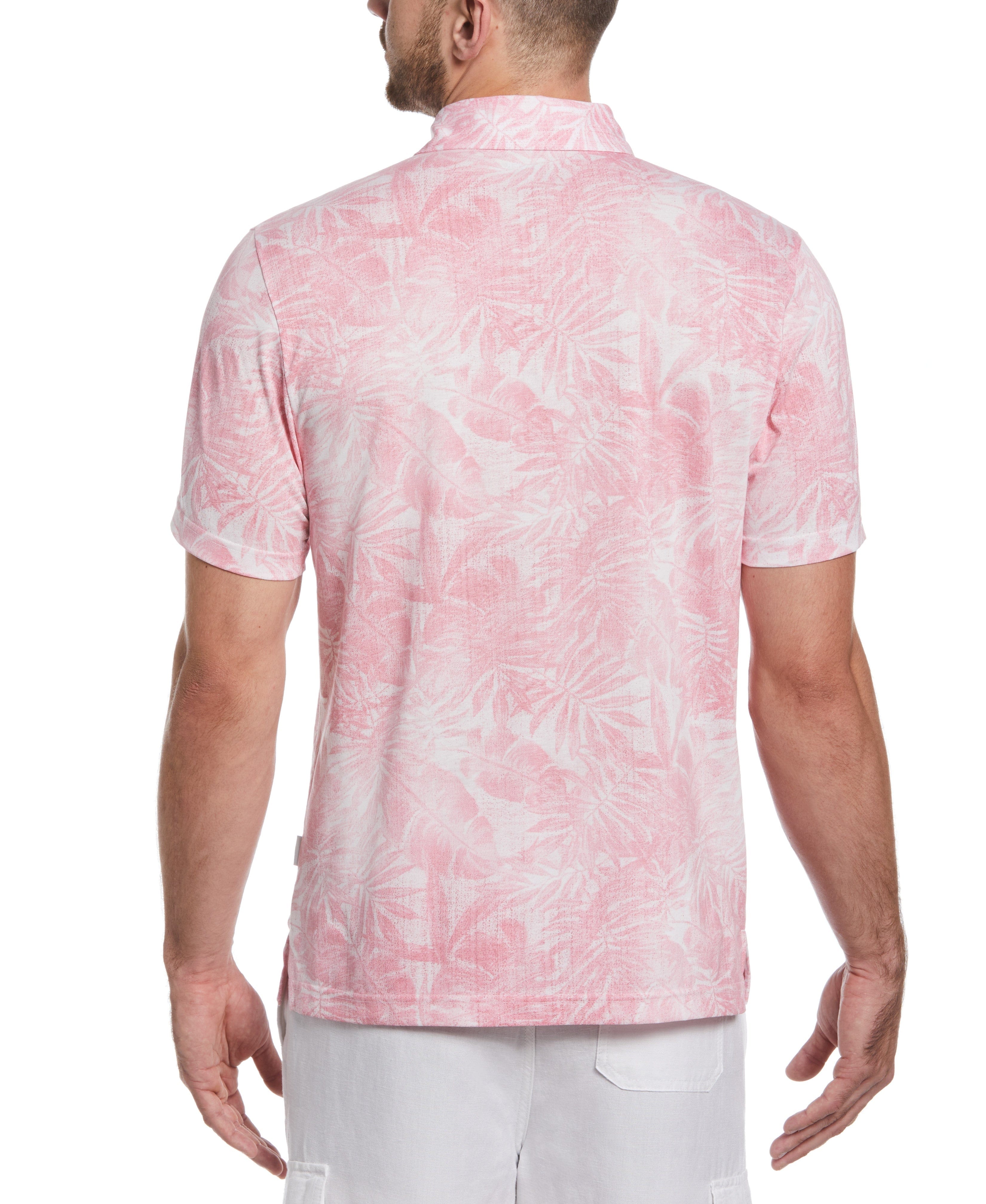 Tonal Tropical Print Polo