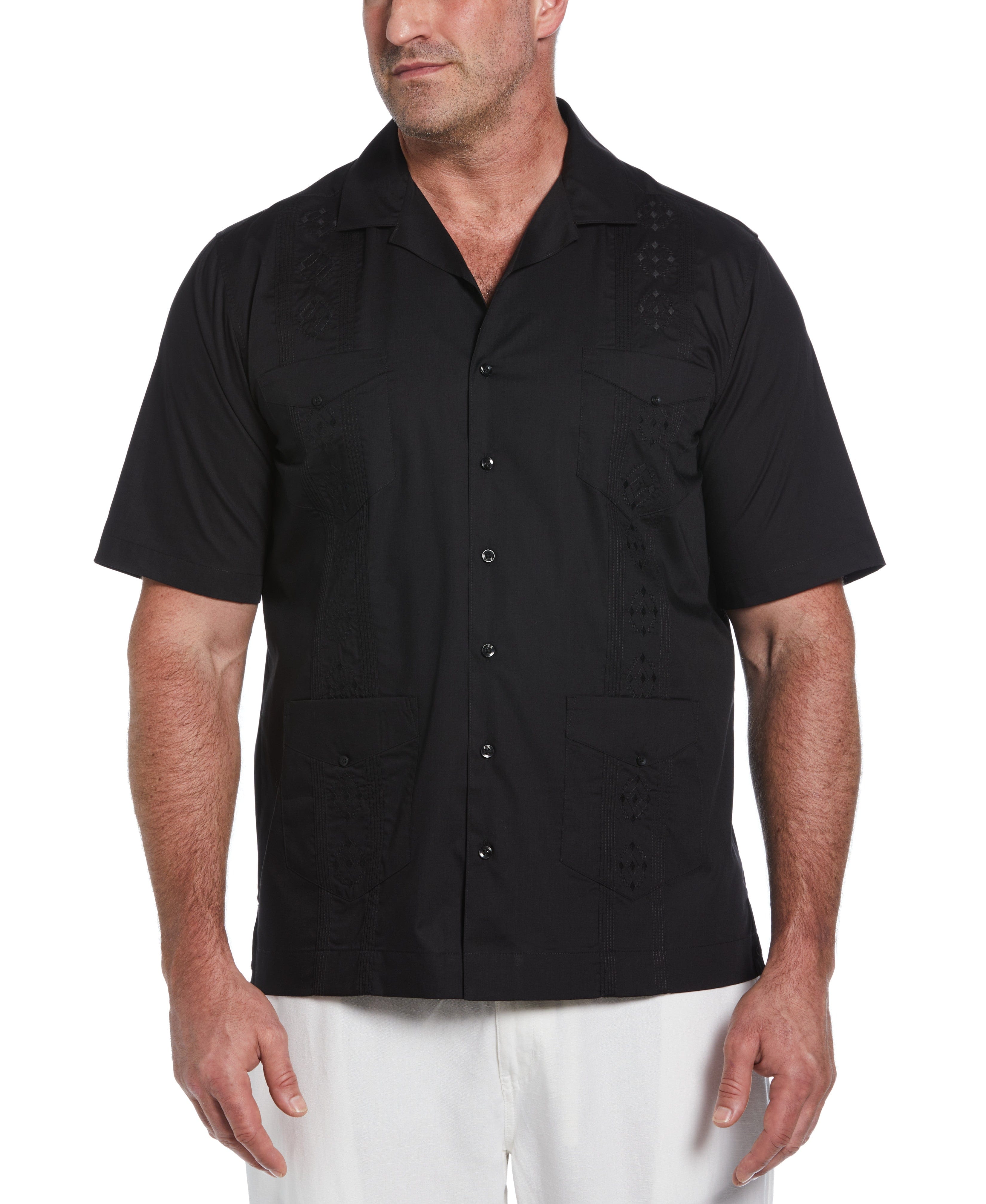 Big & Tall Authentic Embroidered Guayabera Shirt