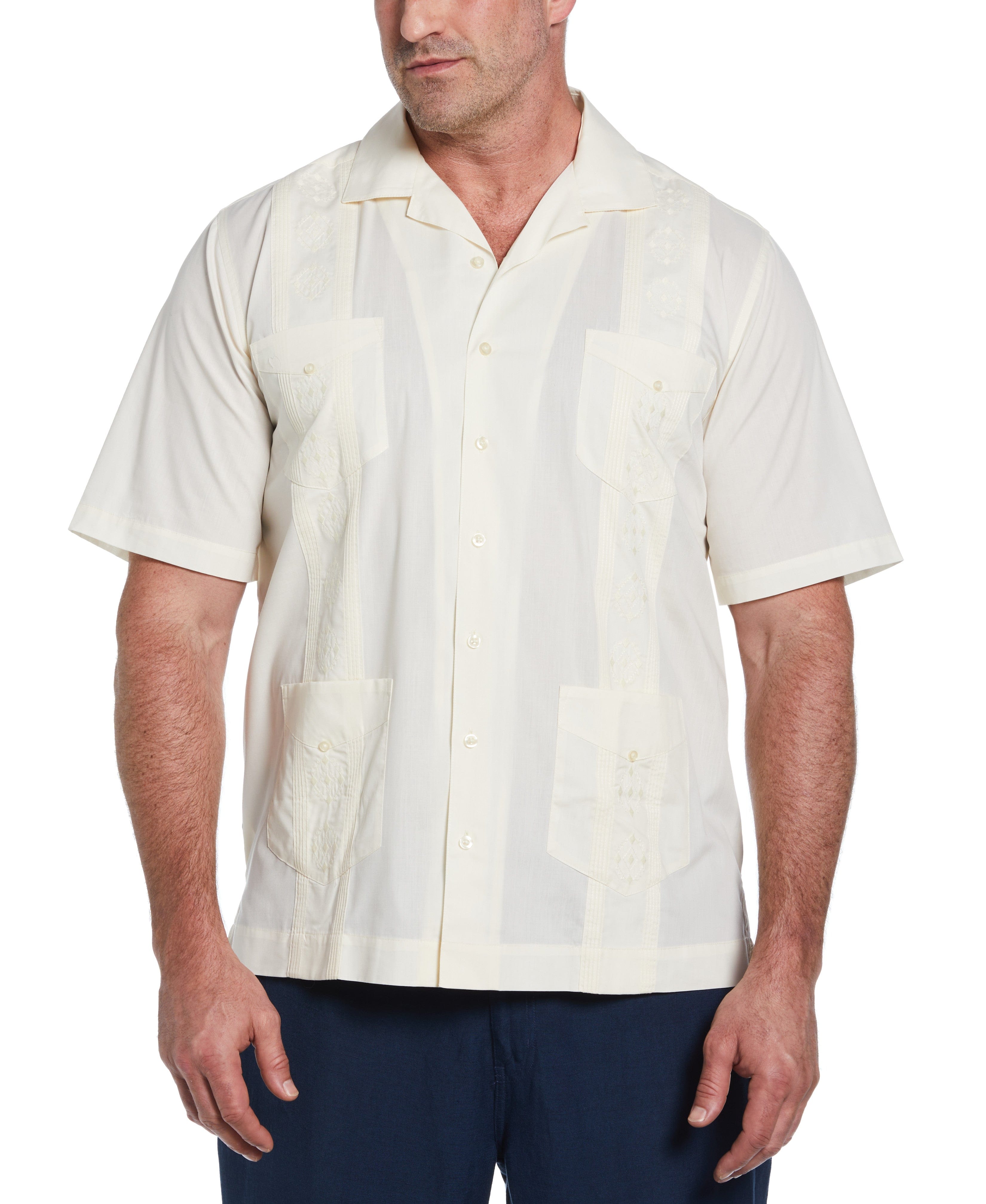 Big & Tall Authentic Embroidered Guayabera Shirt