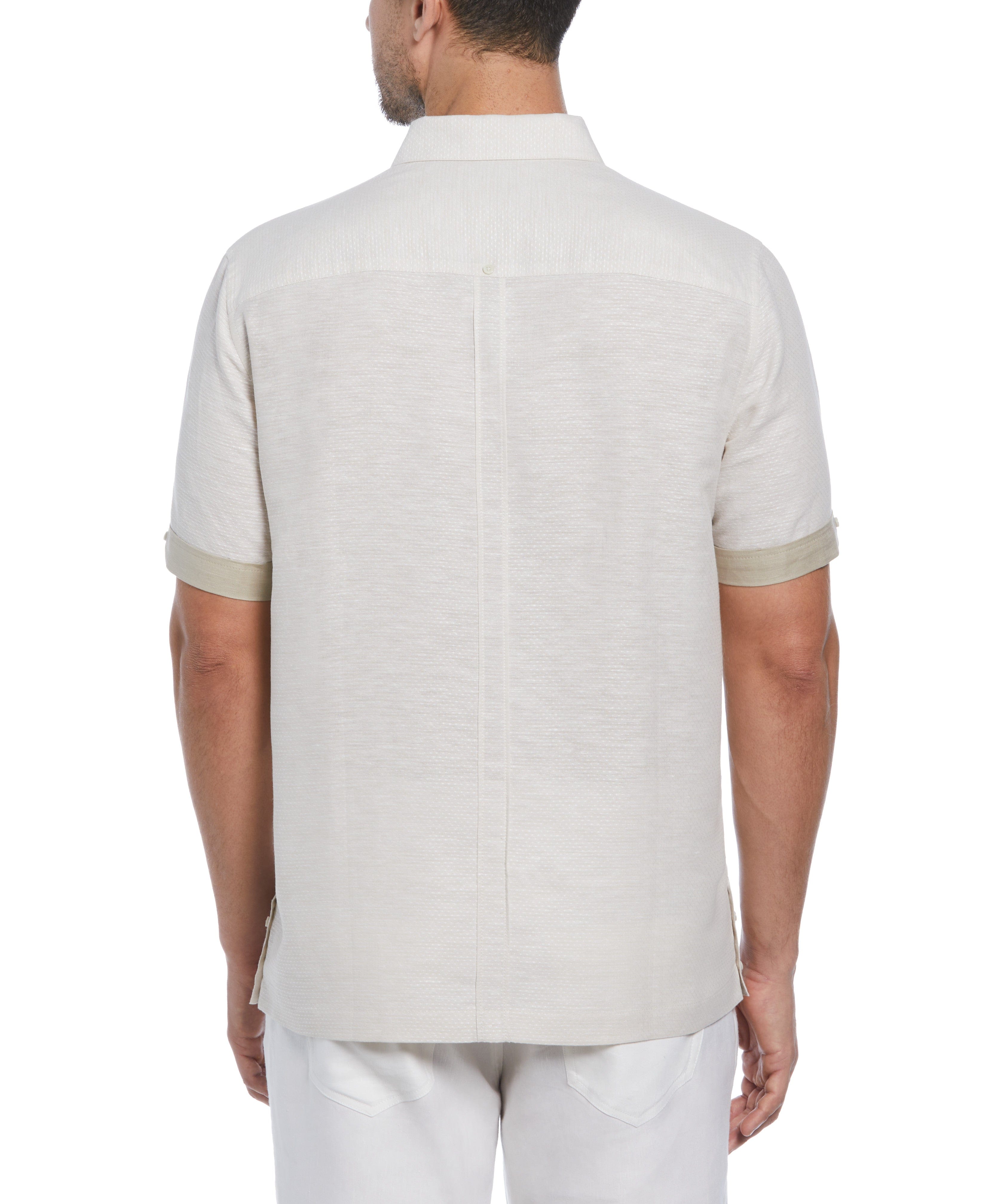 Fashion Double Pocket Guayabera Shirt