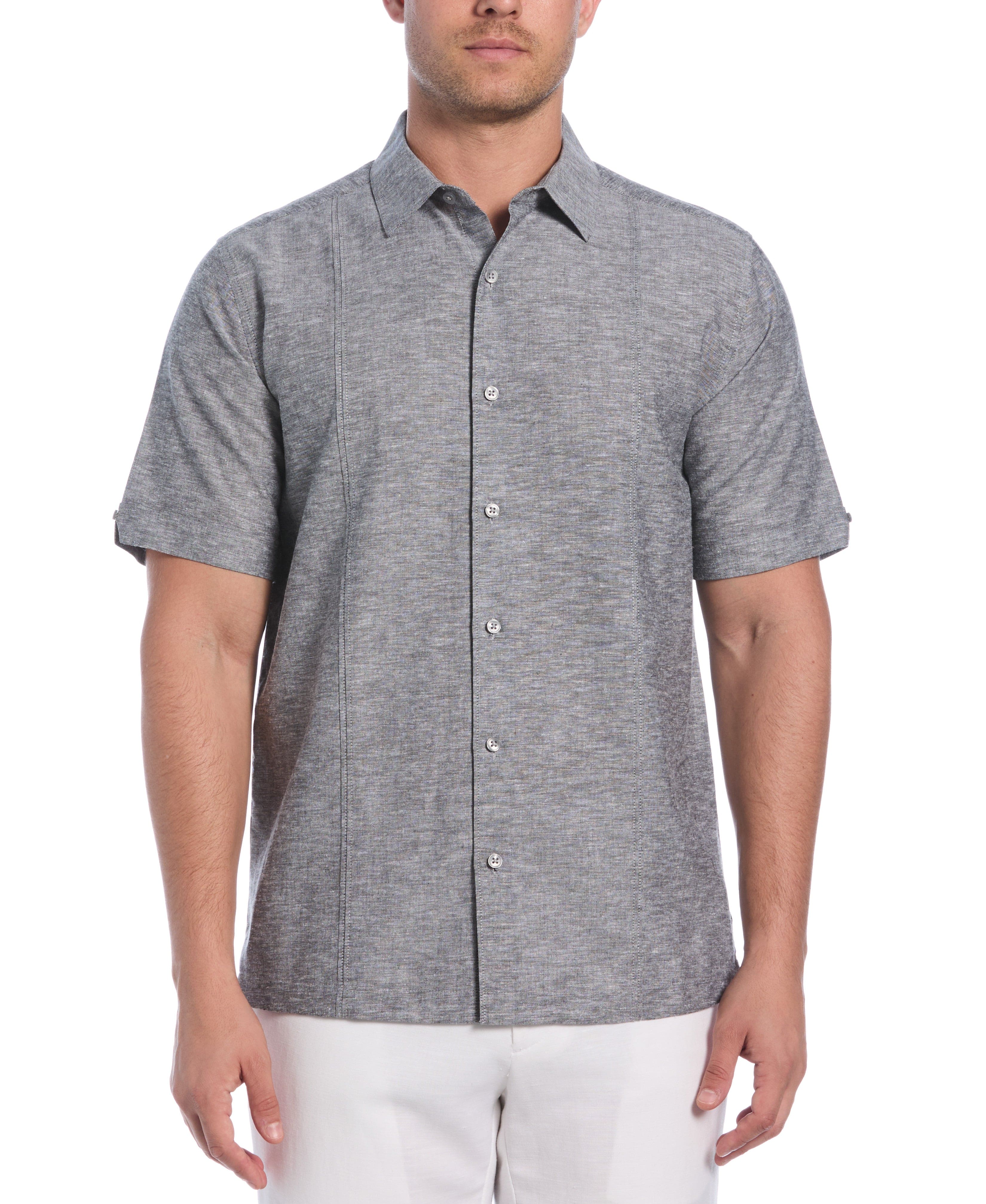 Linen Blend Panel Shirt