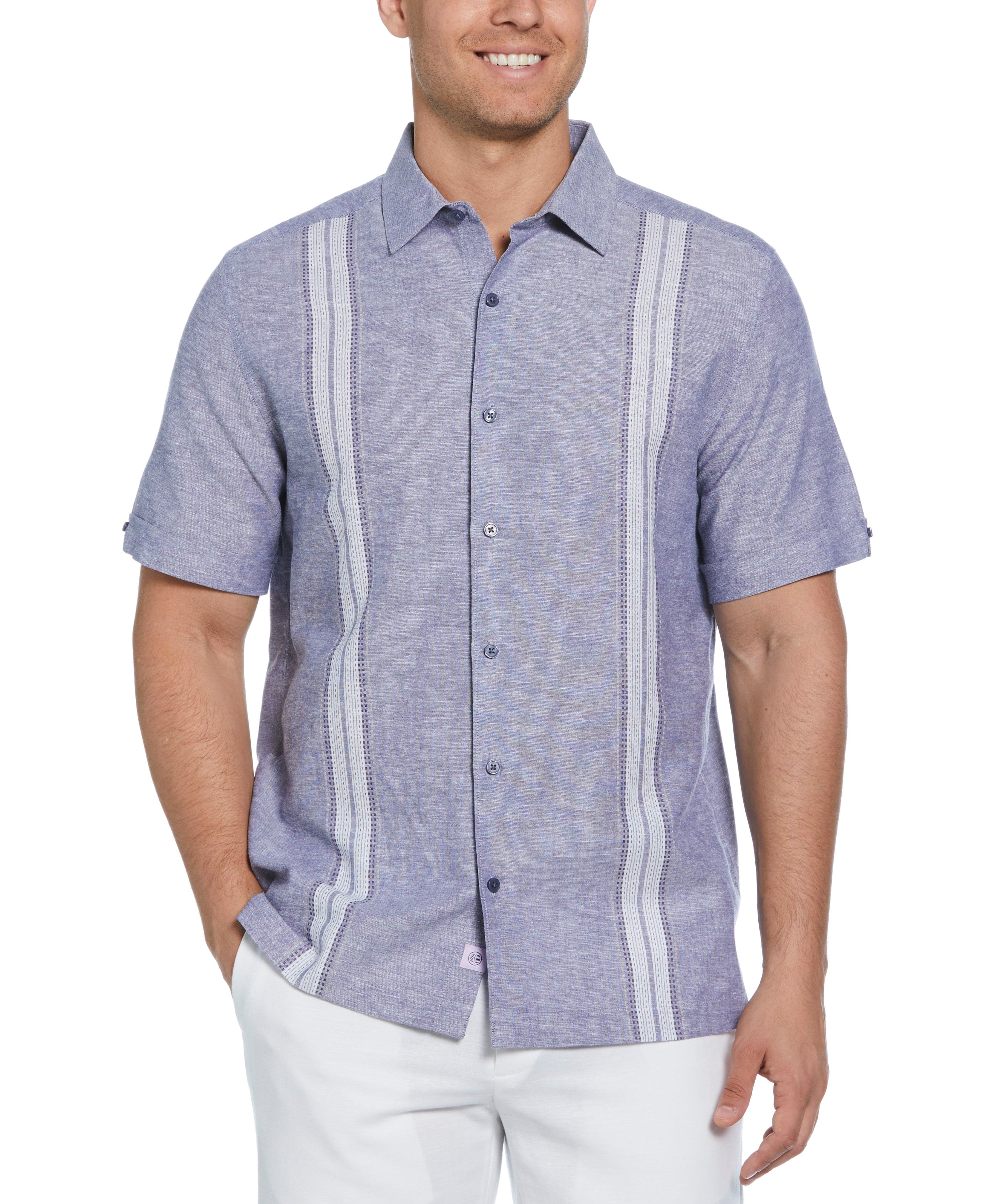Linen Blend Panel Shirt