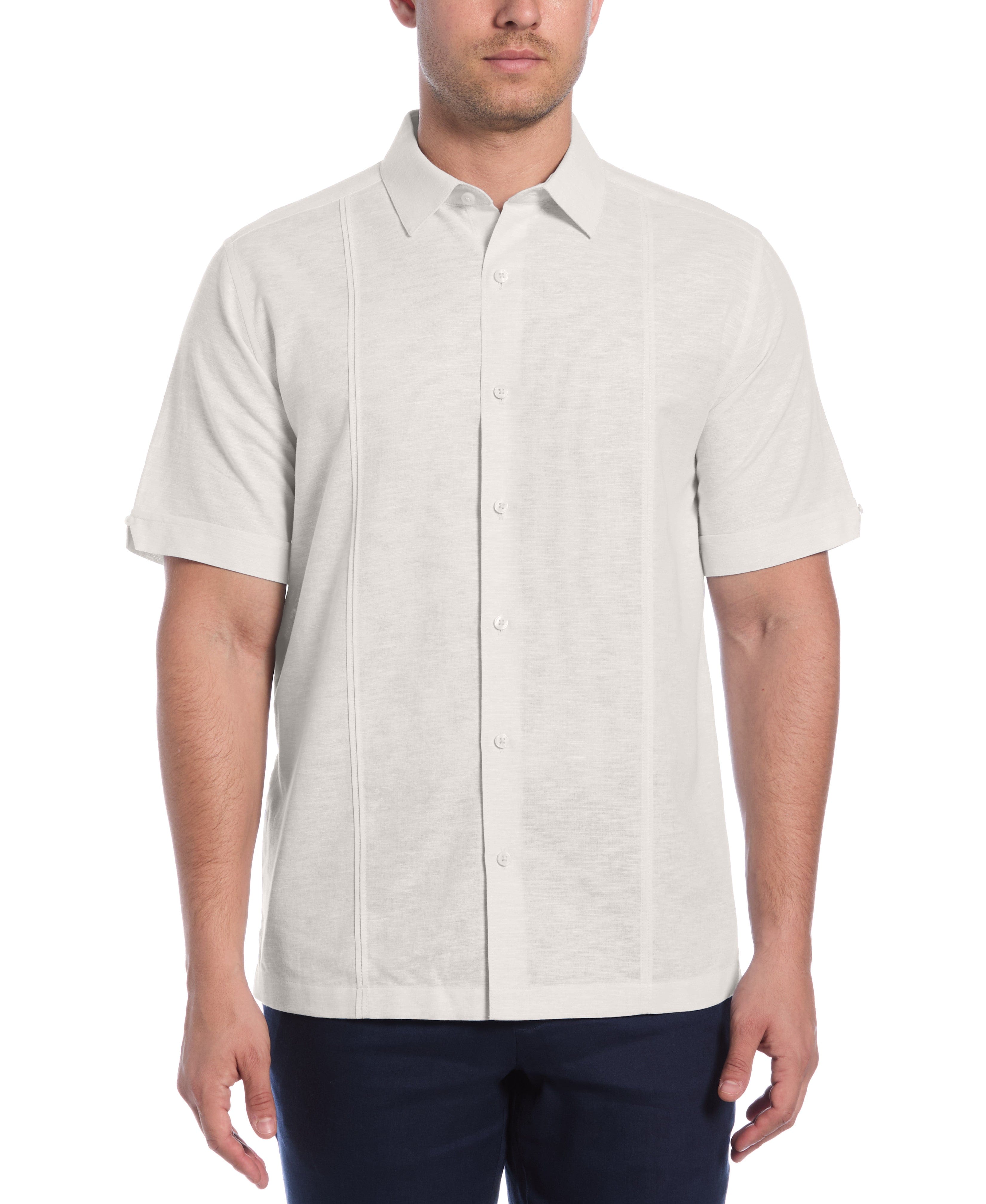 Linen Blend Panel Shirt