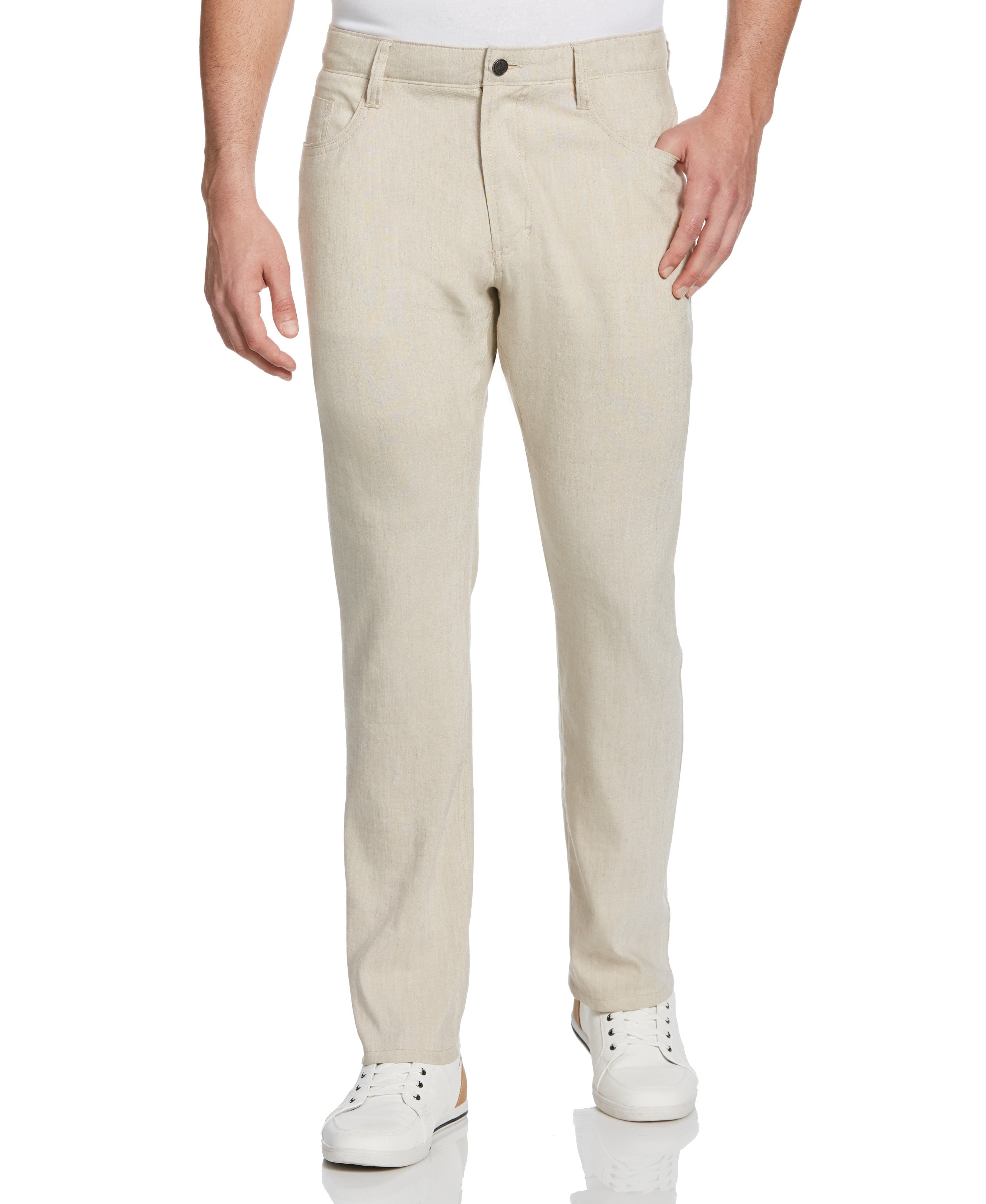 Linen-Blend Stretch 5-Pocket Pants