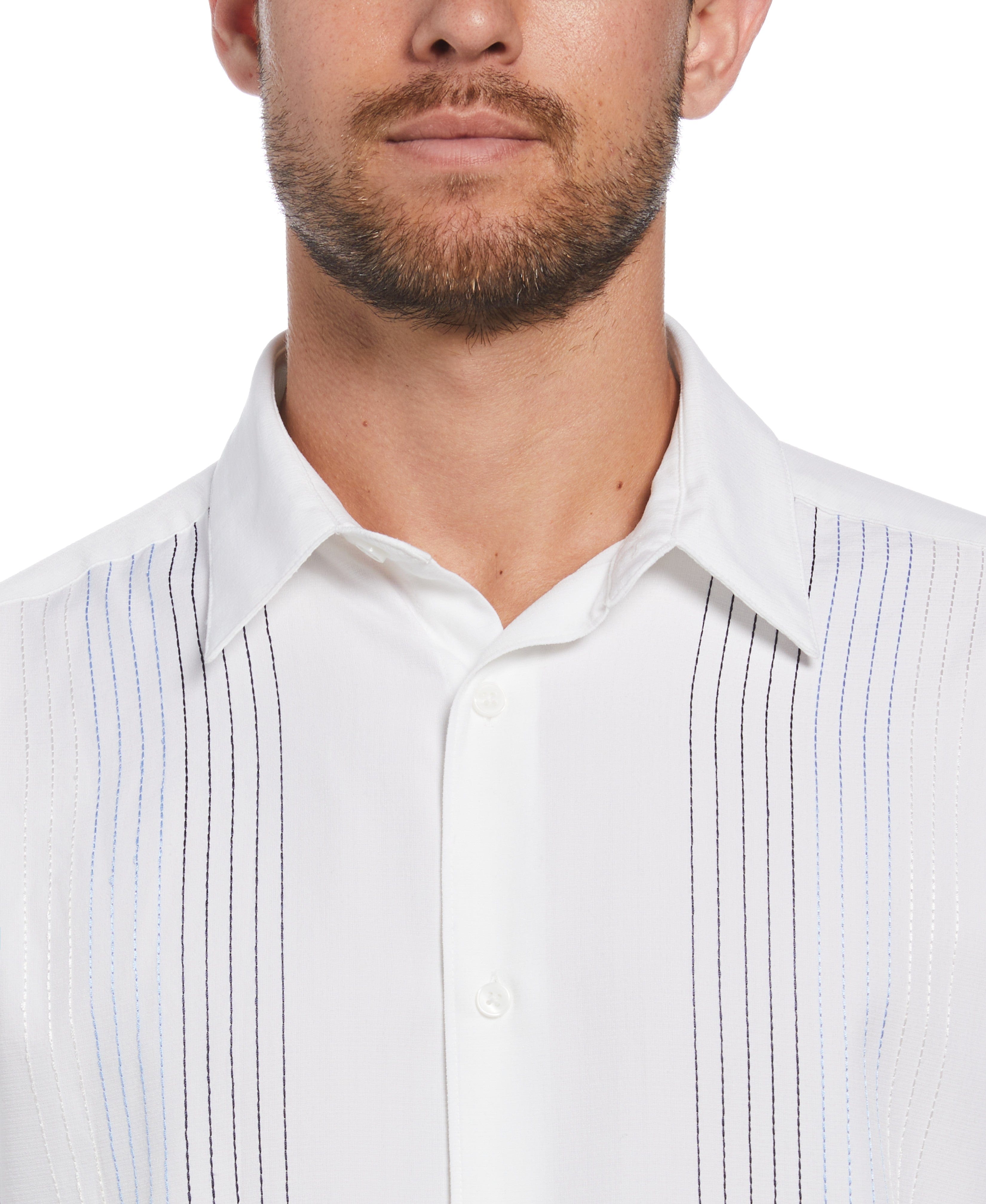 Ombre Embroidered Panel Shirt