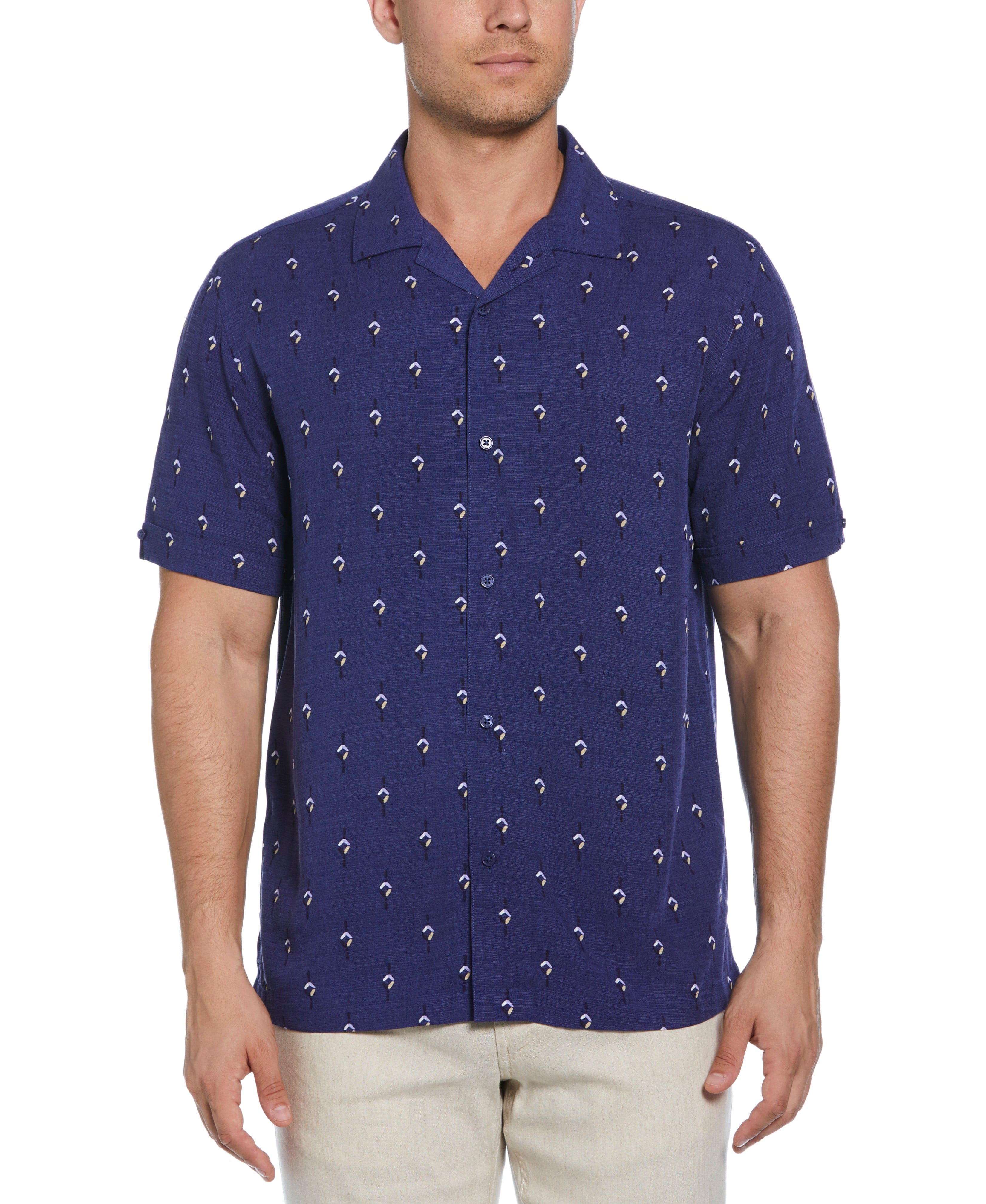 Retro Geometric Print Shirt