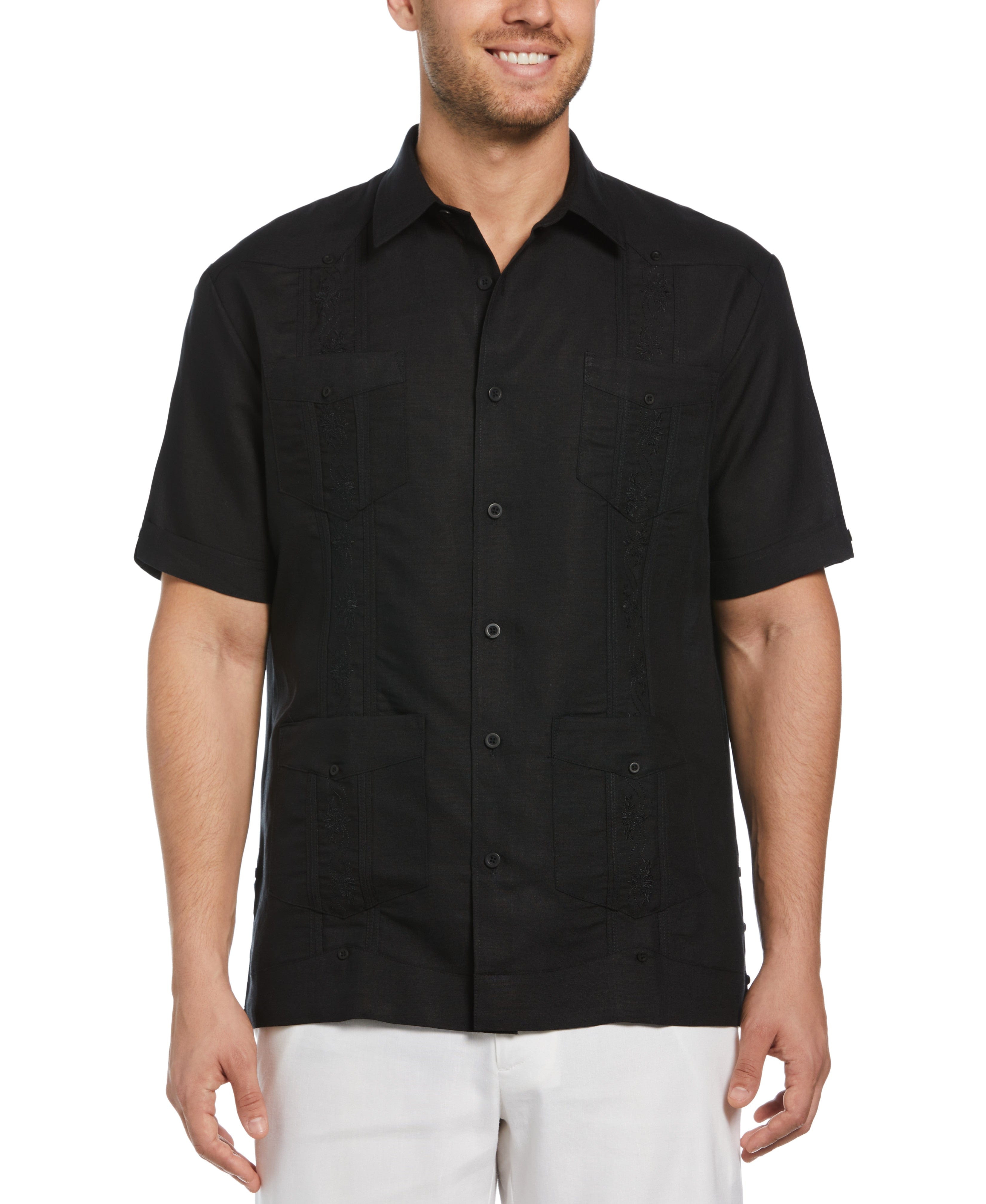 Short Sleeve Embroidered Guayabera
