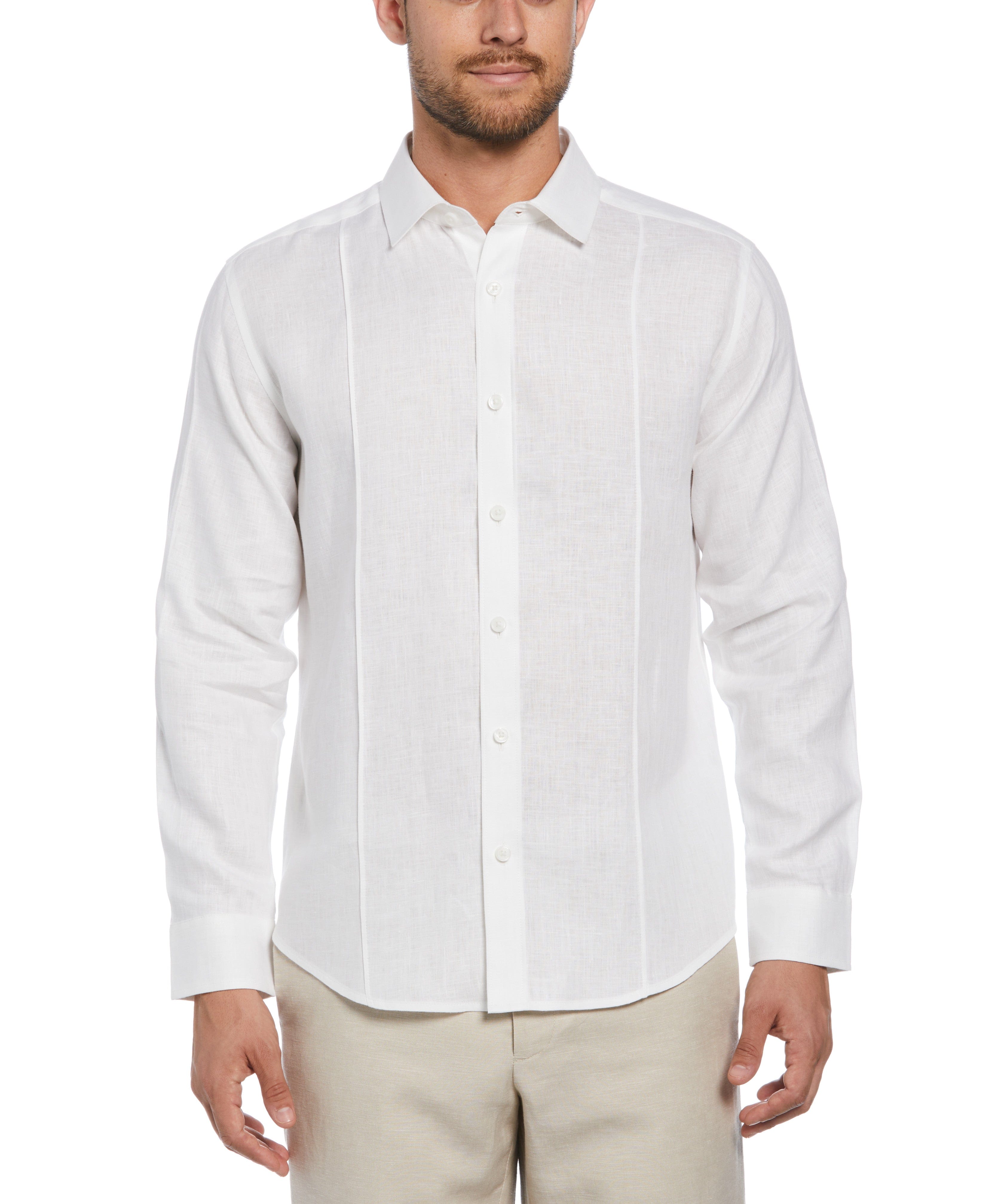 Big & Tall Solid Linen Sport Shirt